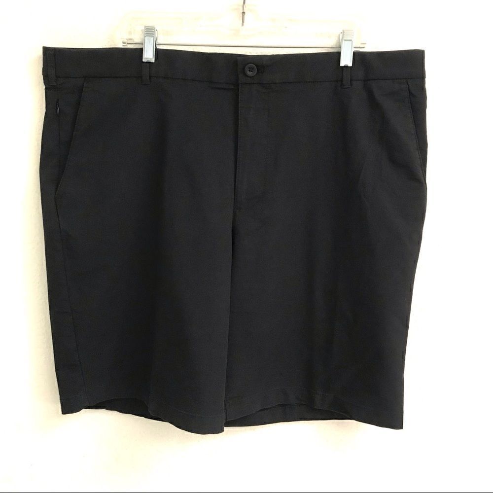 Izod black flat front golf shorts 40*‎